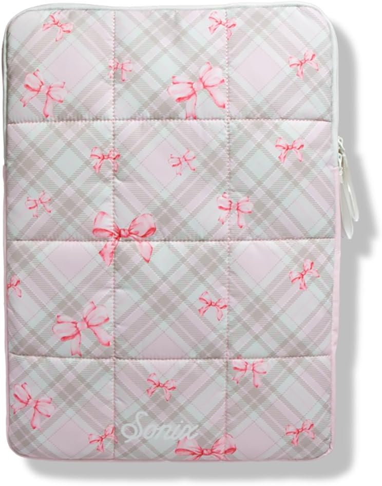 Sonix | Puffy Laptop Sleeve | 15-16 Inch, Quilted Pillow Puffer Laptop Carrying Case, Computer Sleeve | Clueless Pink - Image 1
